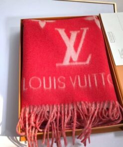 Replica Louis Vuitton Red Reykjavik Scarf M70813 2