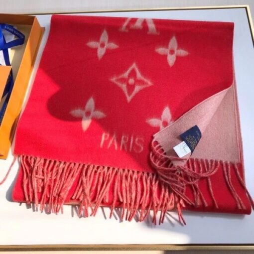 Replica Louis Vuitton Red Reykjavik Scarf M70813 8