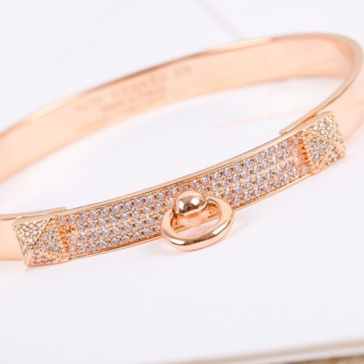 Hermes Collier De Chien CDC DIAMOND Large Bracelet Replica 5