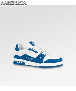 Replica Louis Vuitton LV TRAINER SNEAKER Blue 1AANER