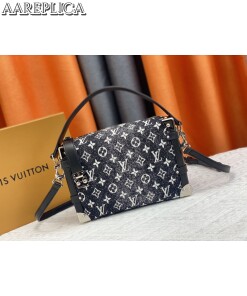 Replica Louis Vuitton SIDE TRUNK Monogram Jacquard Denim M21460 2