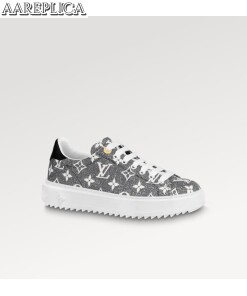 Replica Louis Vuitton gray Monogram denim Time Out Sneaker 1AAW2S