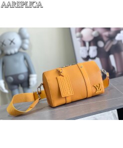 Replica Louis Vuitton LV CITY KEEPALL Saffron Yellow M21438 2