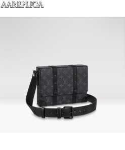 Replica Louis Vuitton TRUNK MESSENGER M45727 Monogram Eclipse canvas LV