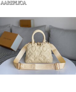 Replica Louis Vuitton Alma BB Bag Banana Yellow LV M59821 2