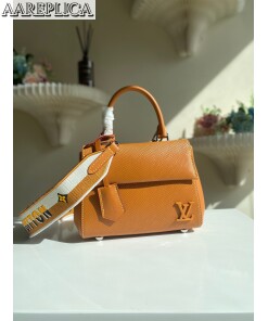 Replica Louis Vuitton LV CLUNY MINI Gold Miel Bag M58931 2