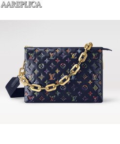 Replica Louis Vuitton Coussin MM LV Bag Navy Blue M21204