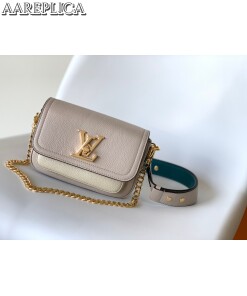 Replica Louis Vuitton LOCKME TENDER LV Bag Greige M58554 2