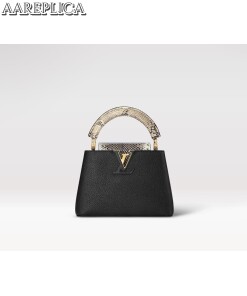 Replica Louis Vuitton Capucines Mini LV Bag Black N96467