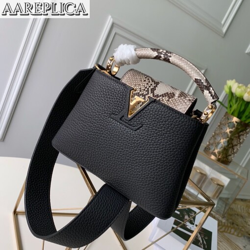 Replica Louis Vuitton Capucines Mini LV Bag Black N96467 2