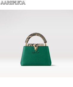 Replica Louis Vuitton Capucines Mini LV Bag Emeraude Green N80931