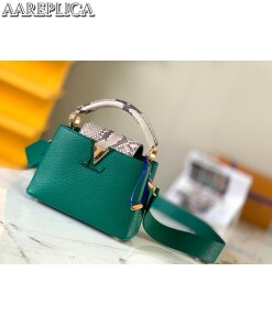 Replica Louis Vuitton Capucines Mini LV Bag Emeraude Green N80931 2