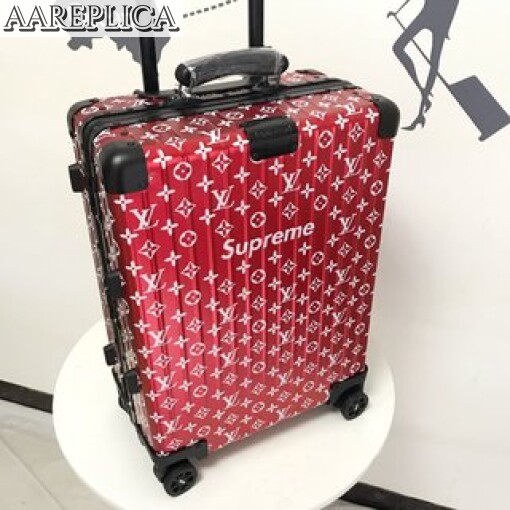 Replica Louis Vuitton Supreme LV Rolling Luggage LLV001 5