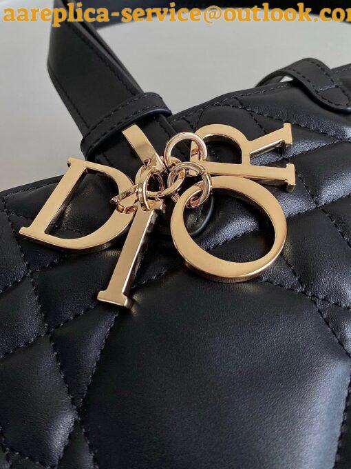 Replica Dior M2820 Large Dior Toujours Bag Black Macrocannage Calfskin 10