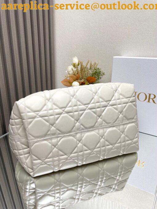 Replica Dior M2820 Large Dior Toujours Bag White Macrocannage Calfskin 11