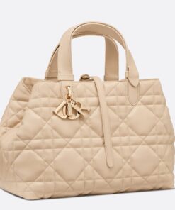 Replica Dior M2821 Medium Dior Toujours Bag Beige Macrocannage Calfskin