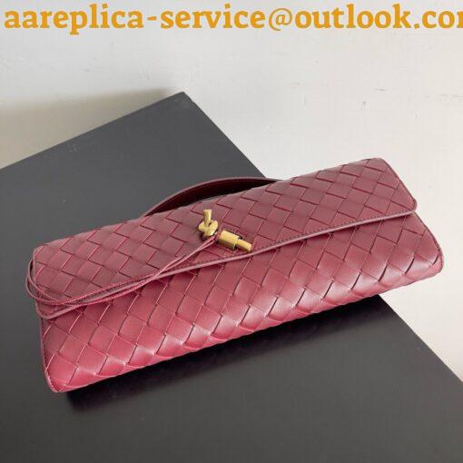 Replica Bottega Veneta Andiamo Clutch with Handle in Barolo Intrecciato Lambskin 3