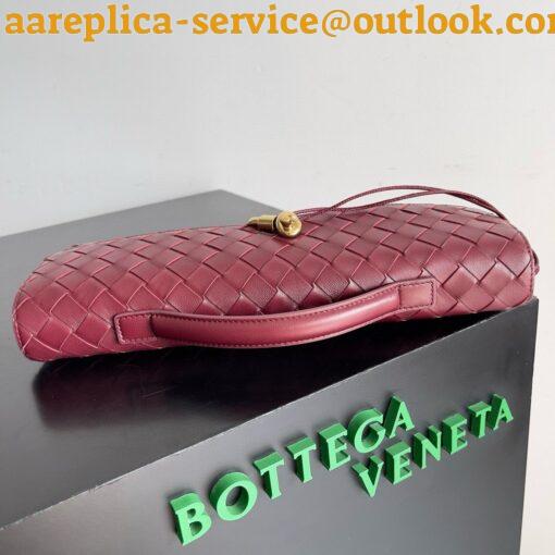 Replica Bottega Veneta Andiamo Clutch with Handle in Barolo Intrecciato Lambskin 9