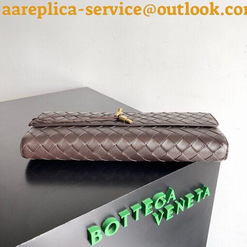 Replica Bottega Veneta Andiamo Clutch with Handle in Fondant Intrecciato Lambskin 2