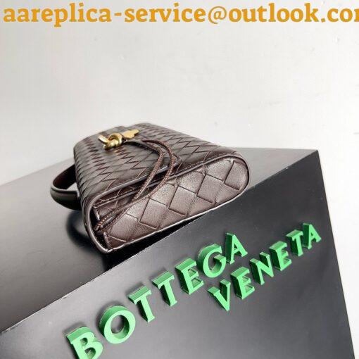 Replica Bottega Veneta Andiamo Clutch with Handle in Fondant Intrecciato Lambskin 5