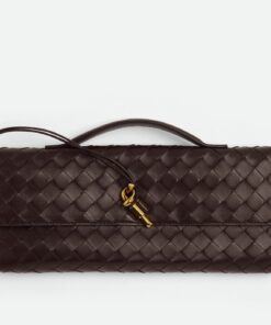 Replica Bottega Veneta Andiamo Clutch with Handle in Fondant Intrecciato Lambskin