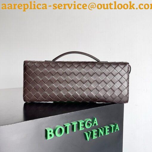 Replica Bottega Veneta Andiamo Clutch with Handle in Fondant Intrecciato Lambskin 8