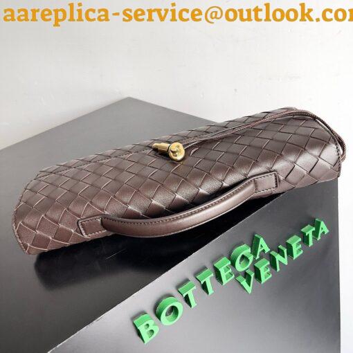 Replica Bottega Veneta Andiamo Clutch with Handle in Fondant Intrecciato Lambskin 10