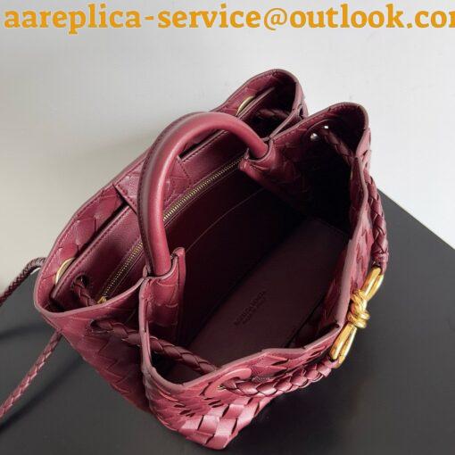 Replica Bottega Veneta Andiamo Small Bag in Barolo Intrecciato Lambskin 4