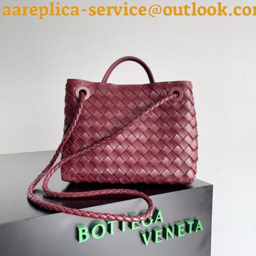 Replica Bottega Veneta Andiamo Small Bag in Barolo Intrecciato Lambskin 8