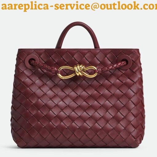 Replica Bottega Veneta Andiamo Small Bag in Barolo Intrecciato Lambskin 9