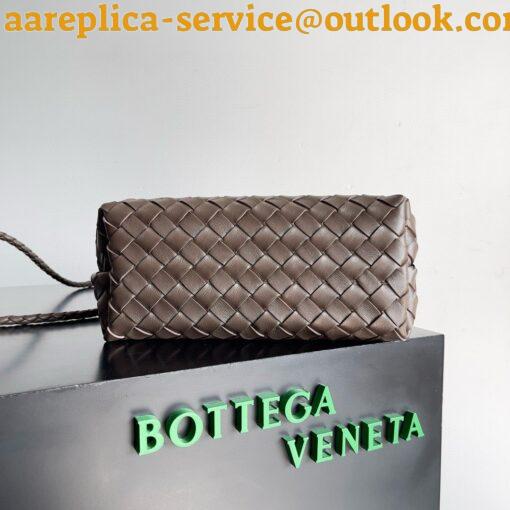 Replica Bottega Veneta Andiamo Small Bag in Kaki Intrecciato Lambskin 4