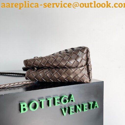 Replica Bottega Veneta Andiamo Small Bag in Kaki Intrecciato Lambskin 7