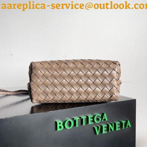 Replica Bottega Veneta Andiamo Small Bag in Praline Intrecciato Lambskin 15