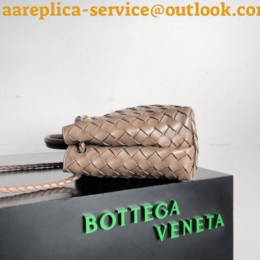 Replica Bottega Veneta Andiamo Small Bag in Praline Intrecciato Lambskin 16