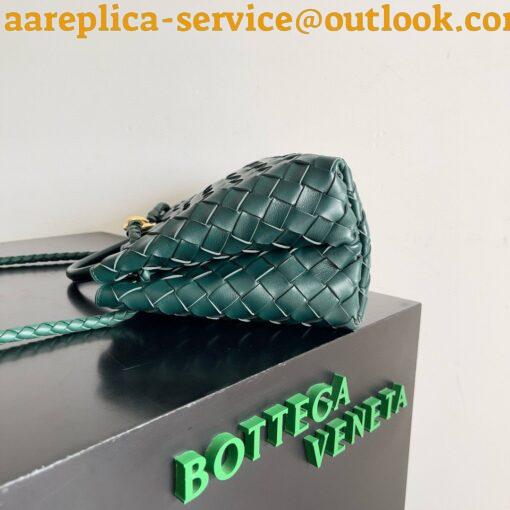 Replica Bottega Veneta Andiamo Small East/West Bag in Green Intrecciato Lambskin 9