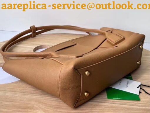 Replica Bottega Veneta Arco Medium Bag In Caramel Grained Leather 2