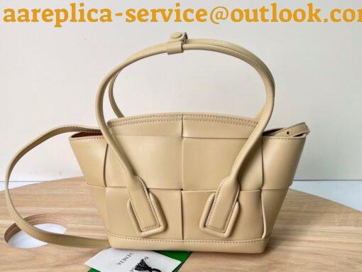 Replica Bottega Veneta Arco Mini Bag In Beige Intrecciato Calfskin 8