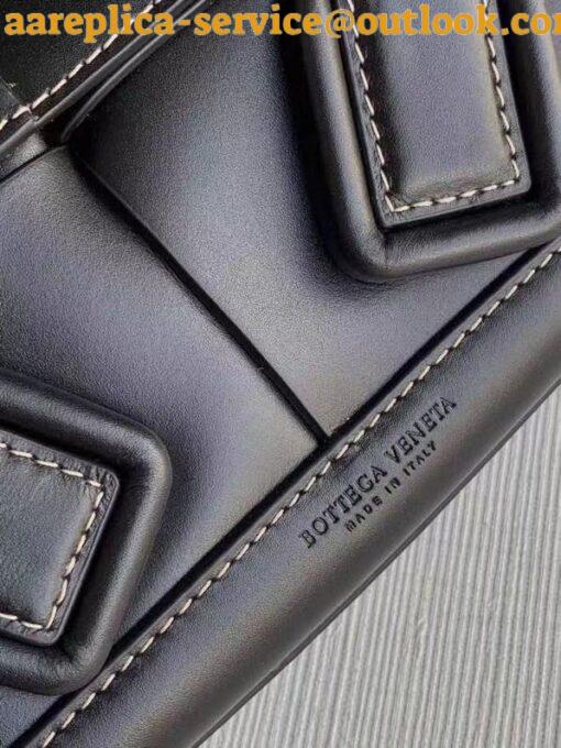 Replica Bottega Veneta Arco Mini Bag In Black Intrecciato Calfskin 6