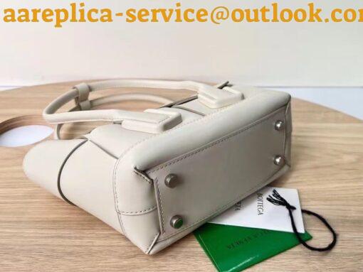 Replica Bottega Veneta Arco Mini Bag In White Intrecciato Calfskin 14