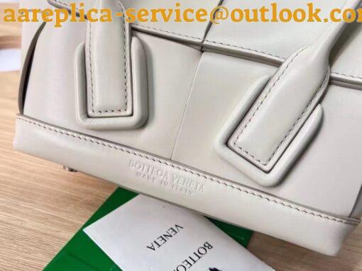 Replica Bottega Veneta Arco Mini Bag In White Intrecciato Calfskin 16