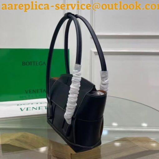 Replica Bottega Veneta Arco Small Bag In Black Intrecciato Calfskin 6