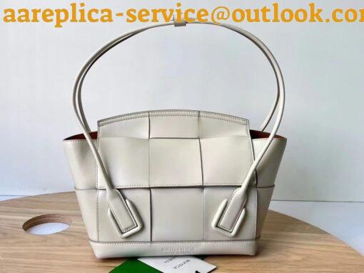 Replica Bottega Veneta Arco Small Bag In White Intrecciato Calfskin 15