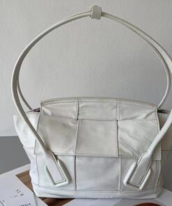 Replica Bottega Veneta Arco Small Bag In White Intrecciato Calfskin 2