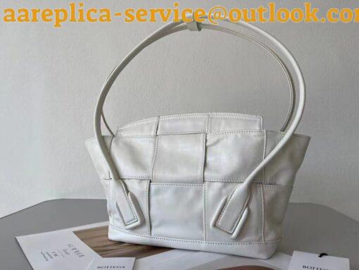 Replica Bottega Veneta Arco Small Bag In White Intrecciato Calfskin 5