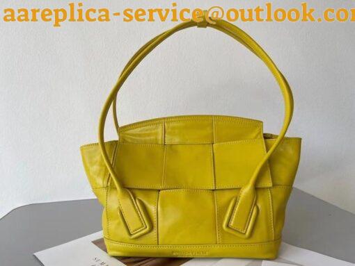 Replica Bottega Veneta Arco Small Bag In Yellow Intrecciato Leather 4