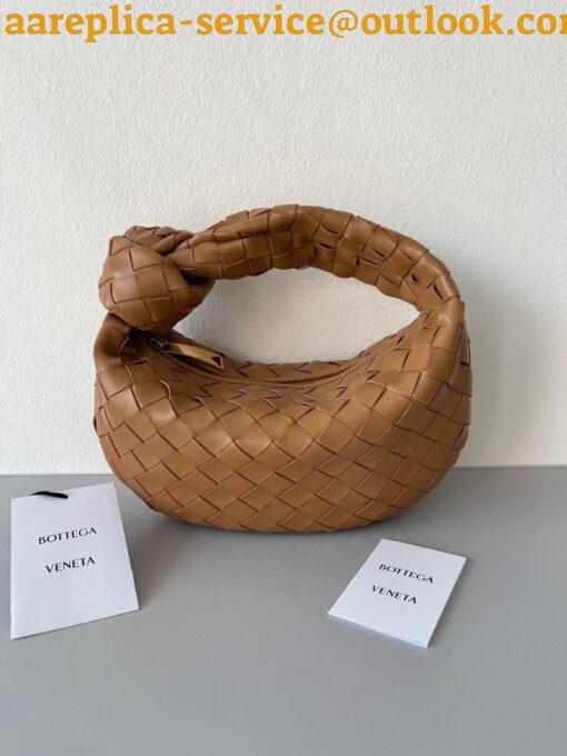 Replica Bottega Veneta BV Jodie Mini Bag In Caramel Intrecciato Lambskin 7