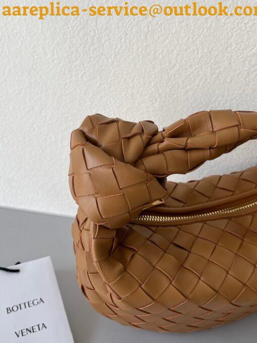 Replica Bottega Veneta BV Jodie Mini Bag In Caramel Intrecciato Lambskin 11