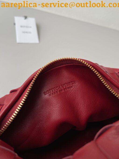 Replica Bottega Veneta BV Jodie Mini Bag In Dark Red Intrecciato Lambskin 6