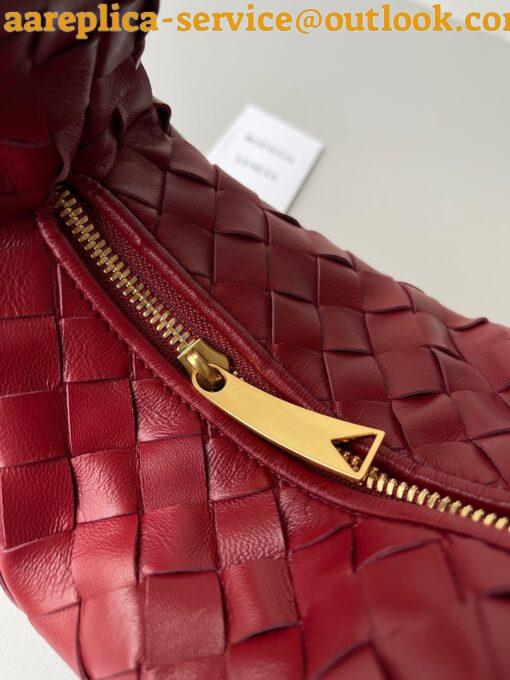 Replica Bottega Veneta BV Jodie Mini Bag In Dark Red Intrecciato Lambskin 8