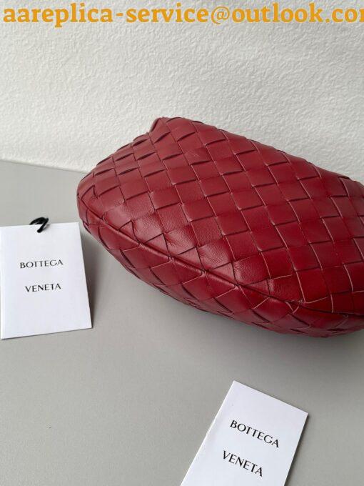 Replica Bottega Veneta BV Jodie Mini Bag In Dark Red Intrecciato Lambskin 9